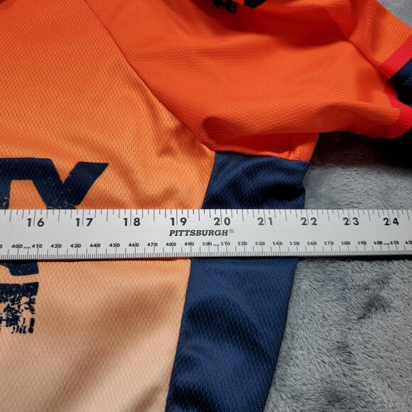 Starlight Active Club Full Zip 3 Pockets Star City Cycling Orange Blue Men Sz L - Picture 14 of 15